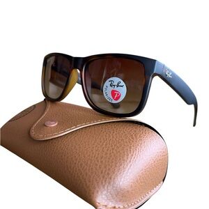 Ray-Ban Black Frame with Brown Lenses Sunglasses